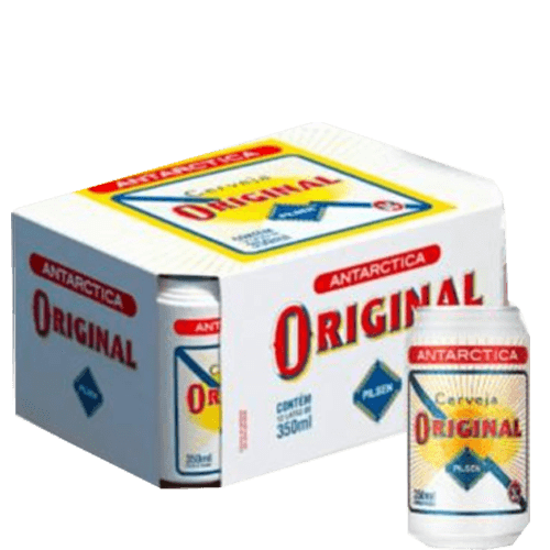 CERVEJA ORIGINAL LATA 350ML ANTARCTICA CX C 12UN - Gelado