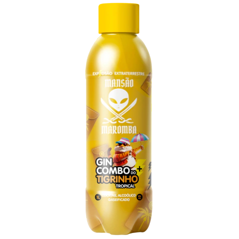Gin + Combo Tigrinho Tropical 1L (6 unidades) - Entrega Rápida